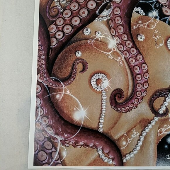 Joyce Lee Art Print Artwork Soapy Tentacle Breasts Pearls Erotic 15.5x11" Hentai - Picture 5 of 9